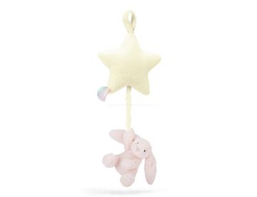 KRÓLIK POZYTYWKA, Bashful Pink Bunny Star Musical Pull, Jellycat, 28 cm