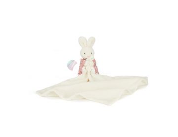 KRÓLIK KOCYK, Bedtime Rabbit Smoother, Jellycat, wymiary kocyka 34 x 34 cm