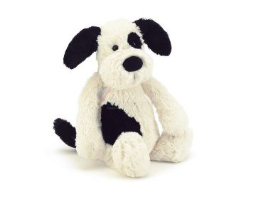 SZCZENIAK, pluszowy piesek Bashful Black & Cream Puppy, Jellycat, wys. 18 cm