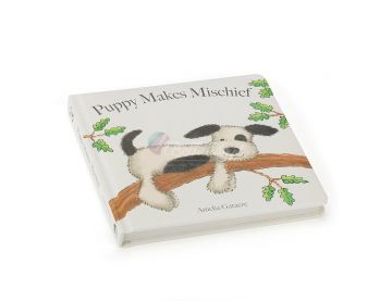 KSIĄŻECZKA Szczeniak robi psotę, Puppy makes Mischief Book, Jellycat, wys. 19 cm