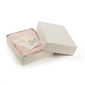 KOCYK W KRÓLIKI (różowy, w pudełku) Pink Bashful Bunny Blanket, Jellycat, wymiary kocyka 100 x 77 cm