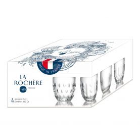 KOMPLET SZKLANEK Troquet (cztery różne sztuki), La Rochere, poj. 230 ml