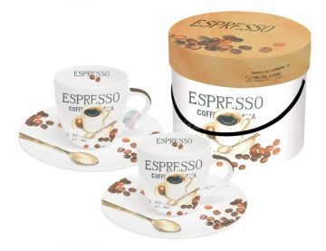FILIŻANKI ESPRESSO Espresso Coffee, PPD, poj. 90 ml 